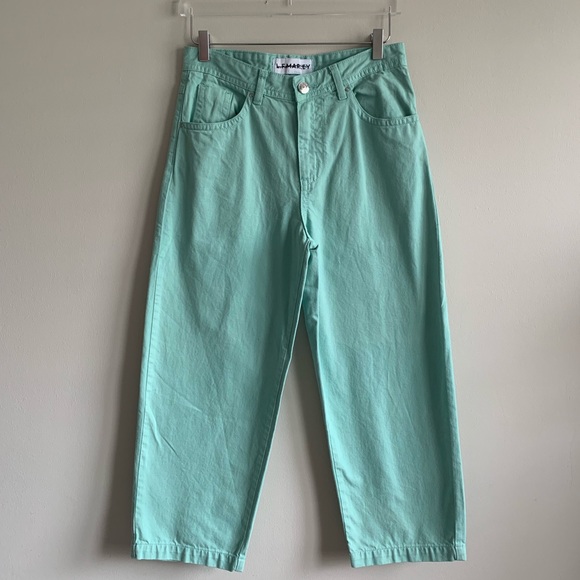 LF MARKEY Big Boys Jeans High rise straight Mint - Picture 6 of 8